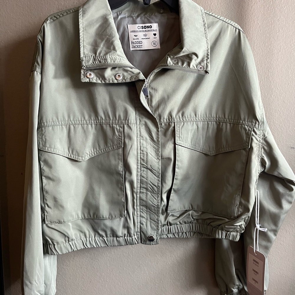 Ci Sono Green Utility Jacket Boxy Fit